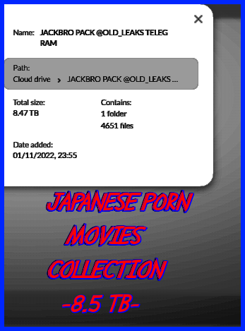 JAPANESE P0RN MOVIES COLLECTION – PACK-208 – 8.5TB –