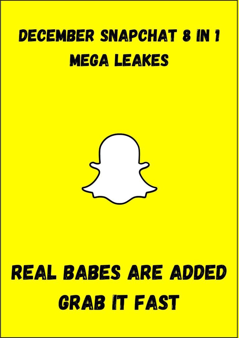 December Snapchat 8 in 1 Mega Leaked